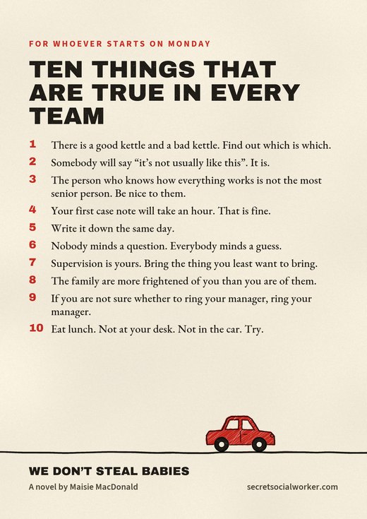 Poster: Ten things that are true in every team
